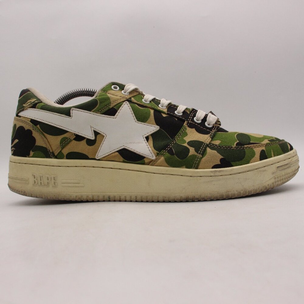 A Bathing Ape Bape Sta Green ABC Camo Men’s Size 11 Lace Up Sneakers